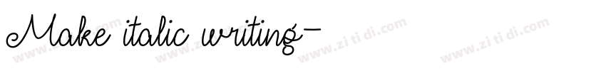 Make italic writing字体转换